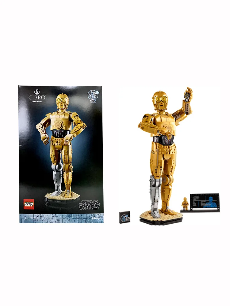 LEGO 75398 Star Wars C-3PO Buildable Droid Figure,Collectible Set,Build-and-Display Model,Nostalgic for Fans or Collectors