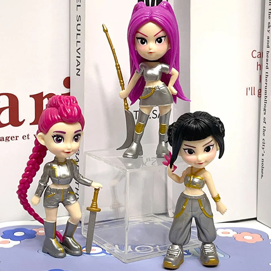 Nieuwe 6 stks/set Anime Kpop Demon Hunt serie Figuur Speelgoed Bureau Decoratie Standbeelden Ornament Halloween/Kerst Kinderen Verjaardagscadeautjes