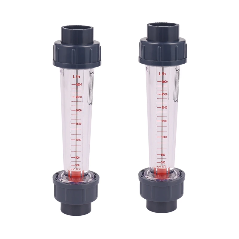 HOT SALE 2X LZS-25 Flow Meter Plastic Tube Type 300-3000L/H Water Rotameter Liquid Flowmeter Measuring Tools For Chemical Light