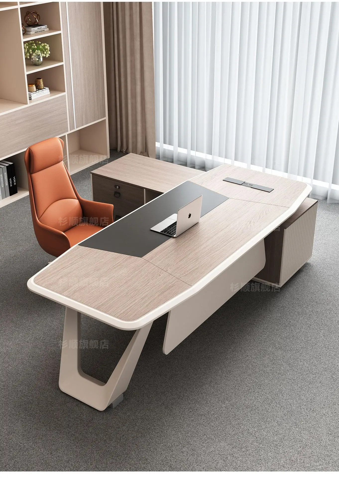 

Стол для босса, комбинация стульев, современный стол для президента, стол для руководителя, стол и стул для менеджера, модный легкий роскошный стол