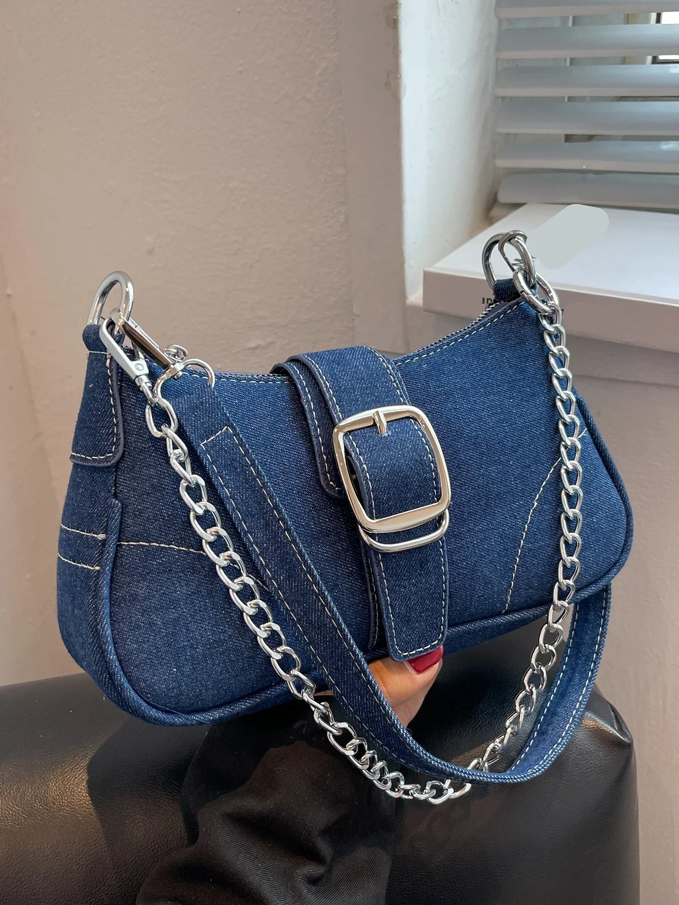 2024 Small Design Jeans Bag Women's New Cross-Shoulder Bag Shoulder Canvas Bag Crossbody Bags for Women