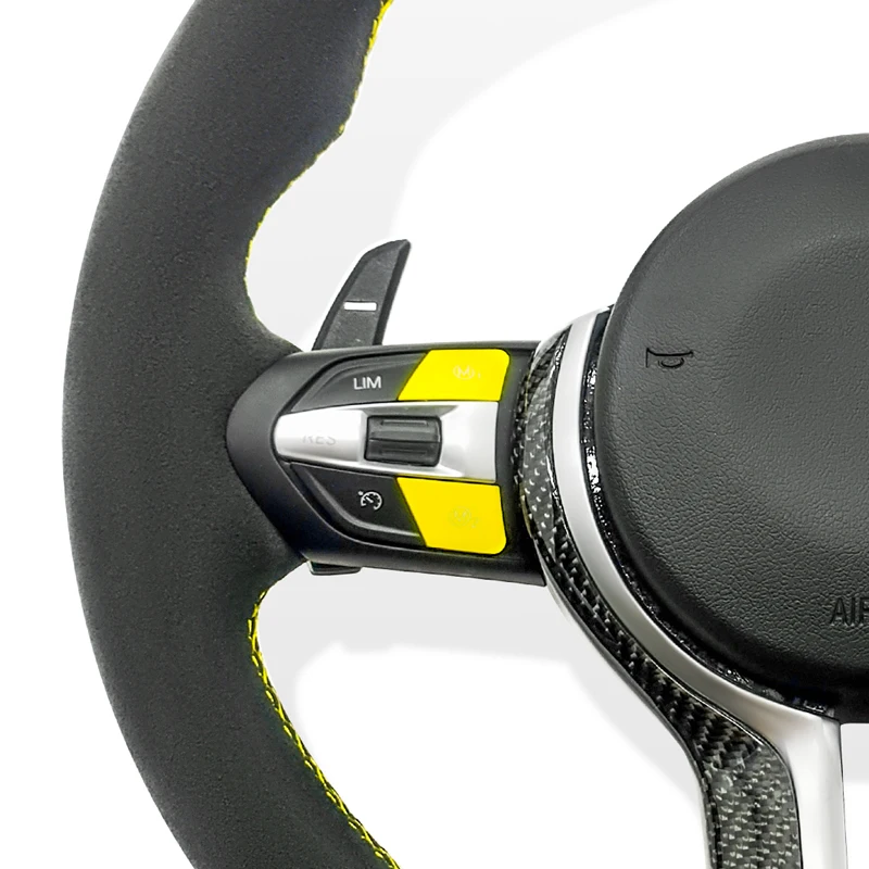 Customized Alcantara Steering Wheel for BMW F01 F06 F10 F11 F12 F15 F20 F21 F22 F30 F31 F32 F34 F36 F80 F82 F83 F86 F87 M3 M4 M5 - Image 3
