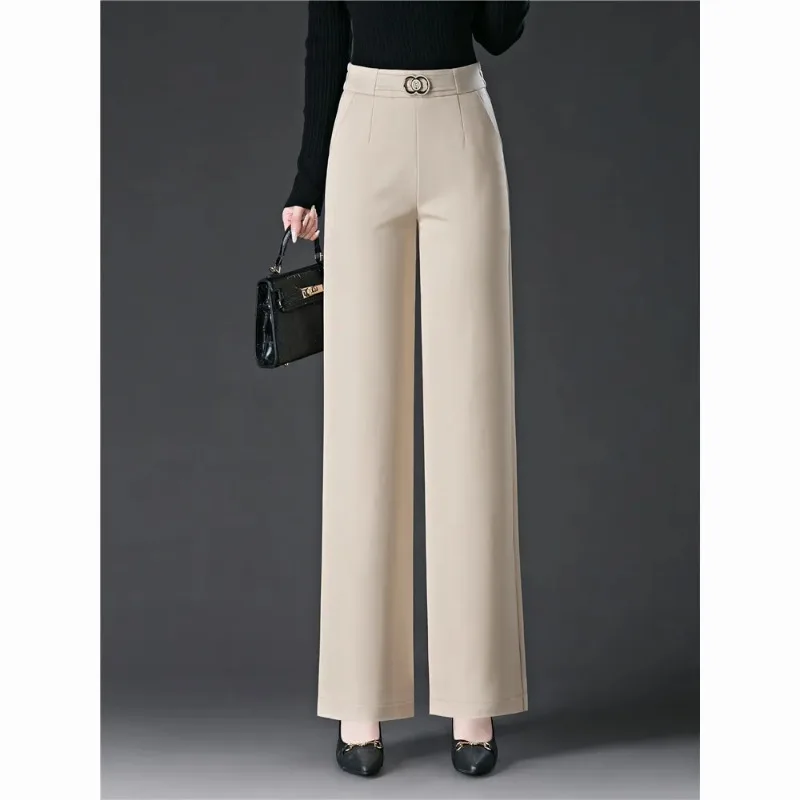 

Women's High Waist Wide Leg Pants Fashion Straight-leg Trousers Casual Loose Fit for Ladies