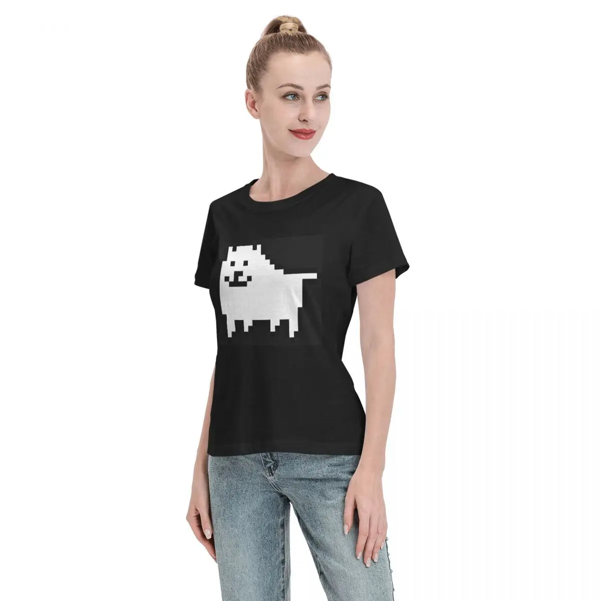 Femmes T-Shirt ennuyeux chien dans l'espace Undertale Toby jeu vidéo Rpg été à manches courtes t-shirts col rond coton t-shirts vêtements