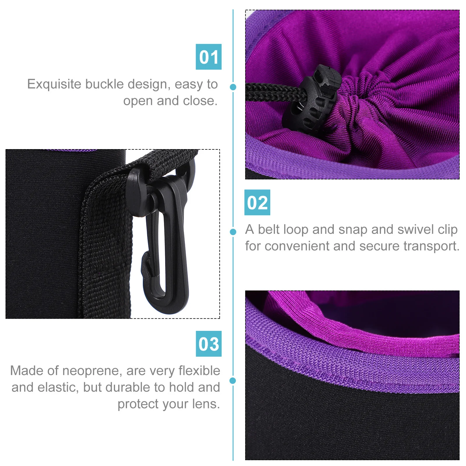 

Protective Neoprene Lens Case Pouch Camera Pouches Photographers Dslr Protector