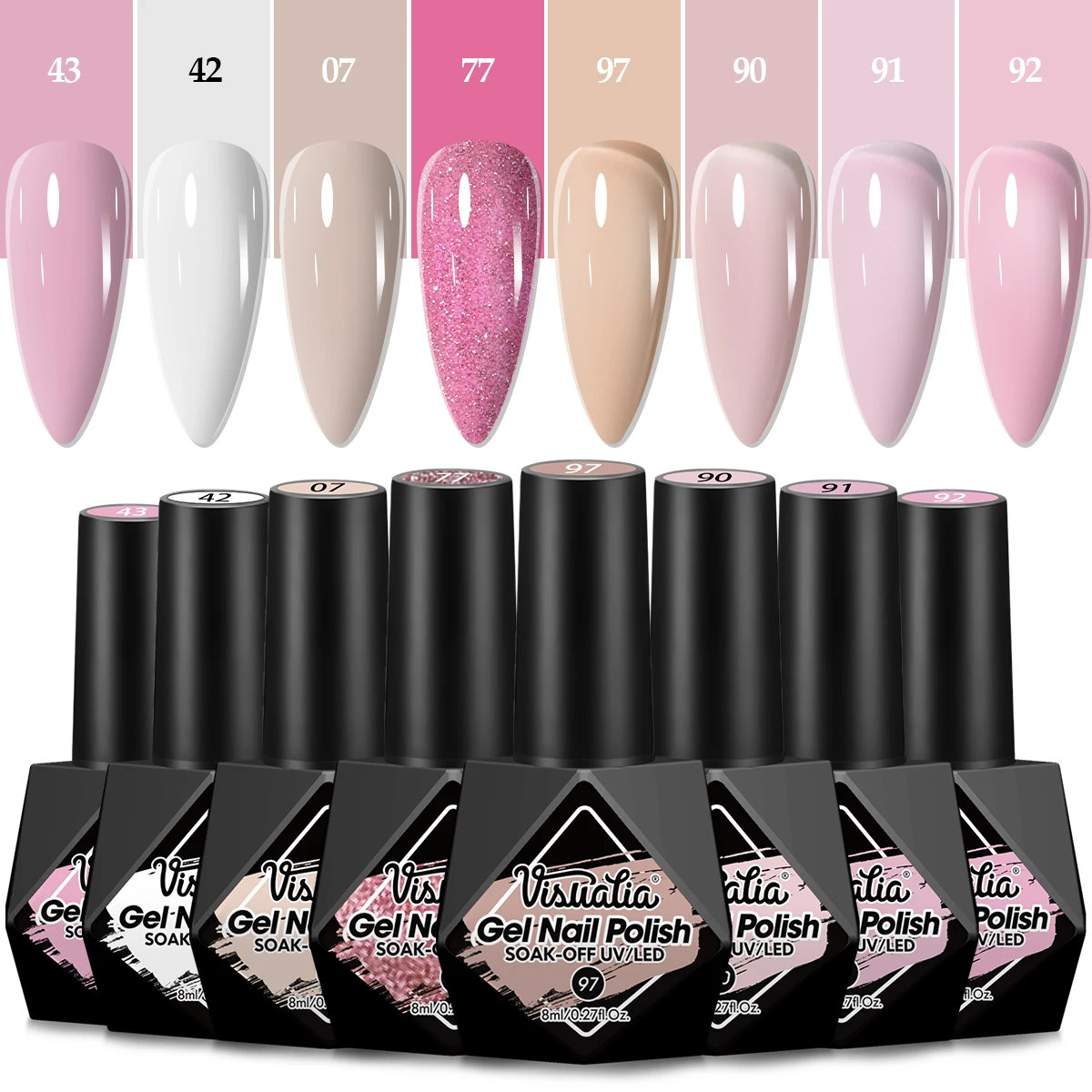 Visuatia Is Alcohol-Free, Long-Lasting and Easy to Apply, with Vibrant Colors, Suitable for Salon and Home Use, Durable and Stylish Design, Salon-Grade Nails, Modern Nail Design, Alcohol-Free Formula, Professional Semi-Permanent Nail Polish