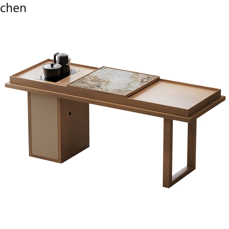 HXL solid wood home living room office aesthetic tea table balcony small tea table