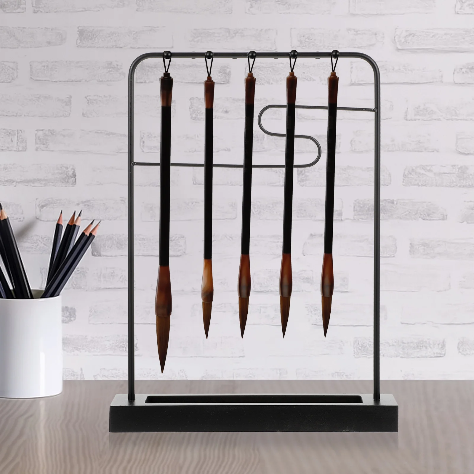 Calligraphy Ink Brush Holder Writing Rack Multi-Functional Display Stand Practical Office Supply Home Decorative Gift
