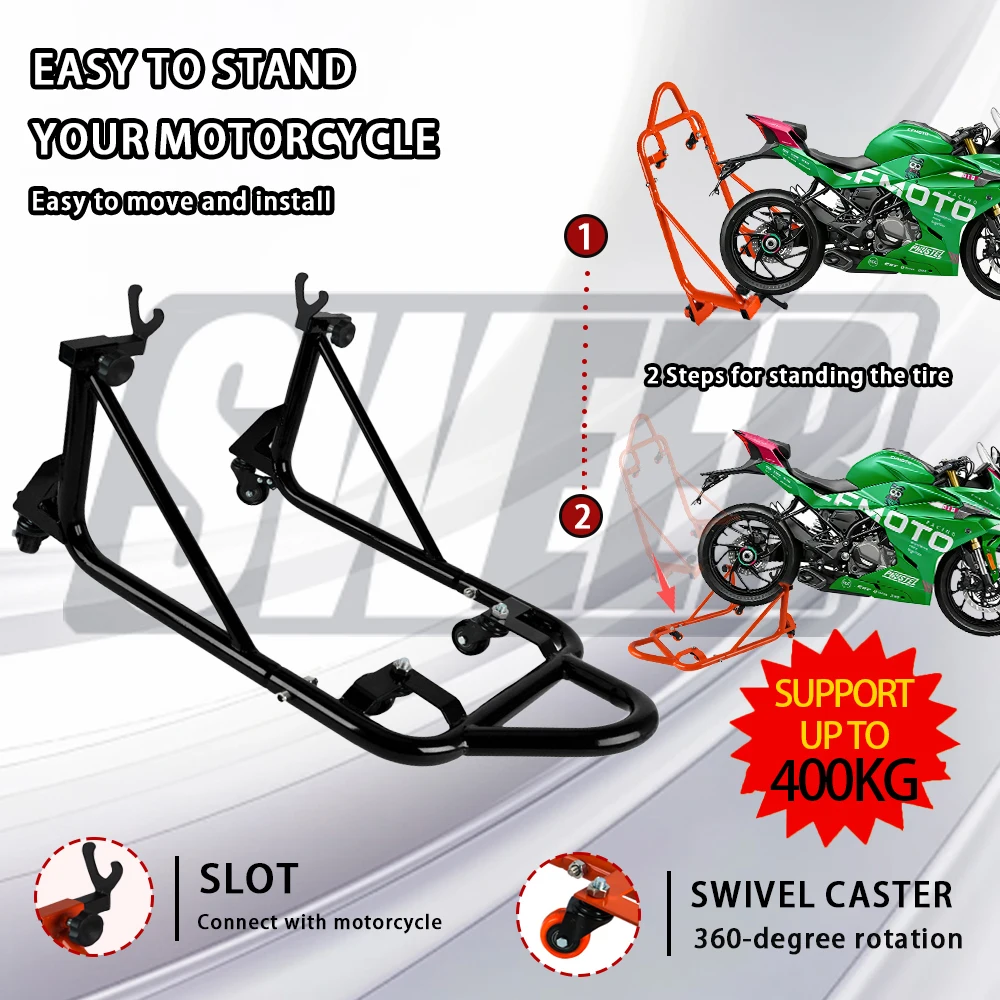 Universal Motorcycle Paddock Stand Rear Wheel Lift Frame Parking Support Bracket Repair Maintenance Tool