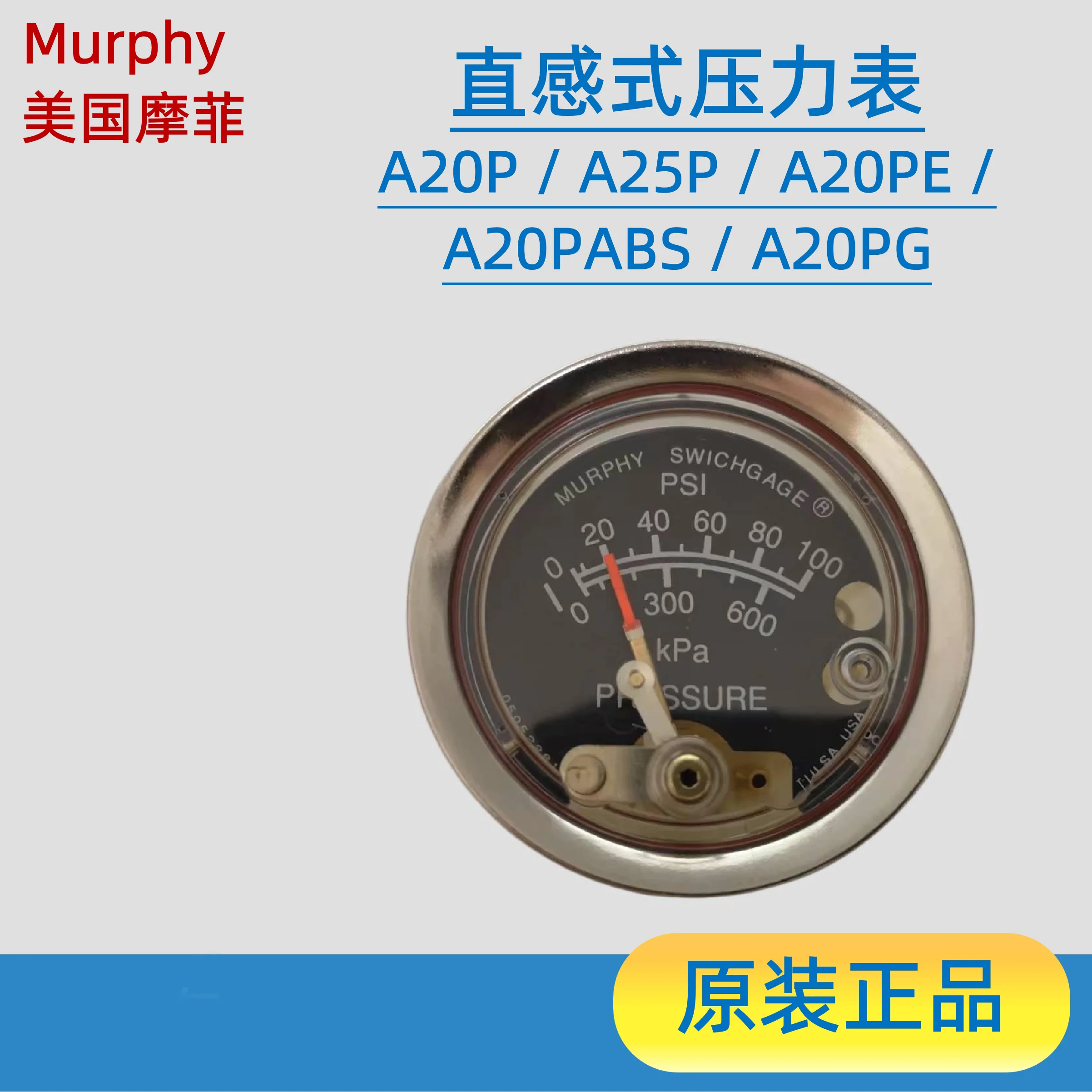 American Murphy Instruments Murphy direct-sensitive pressure gauge A20P/A25P/A20PE/A20P-HL-100