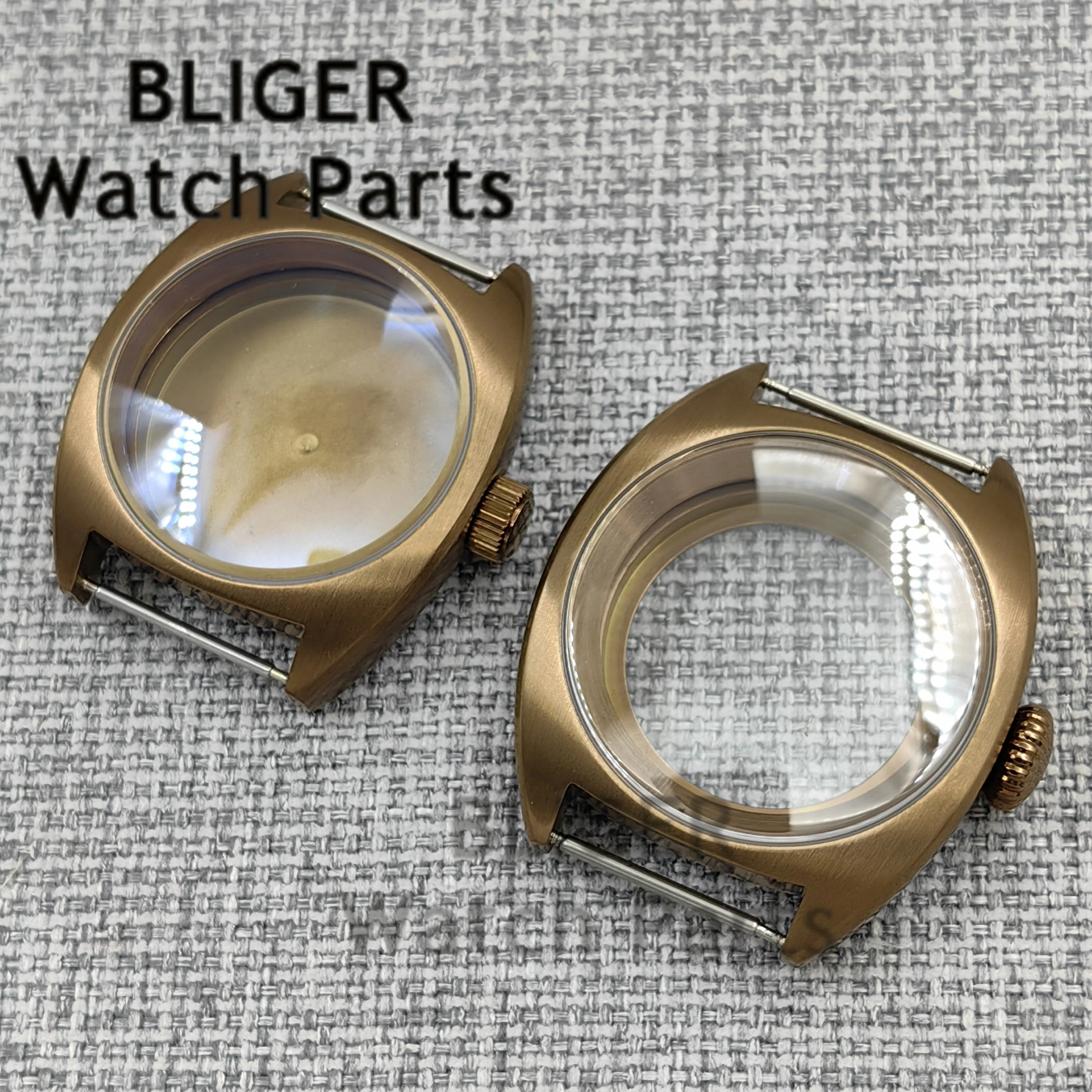 Coffee Colour Double Domed AR Sapphire Glass 36mm/39mm Watch Cases Fit NH34-NH39 ETA2824 PT5000 Movement Big Crown/Small Crown