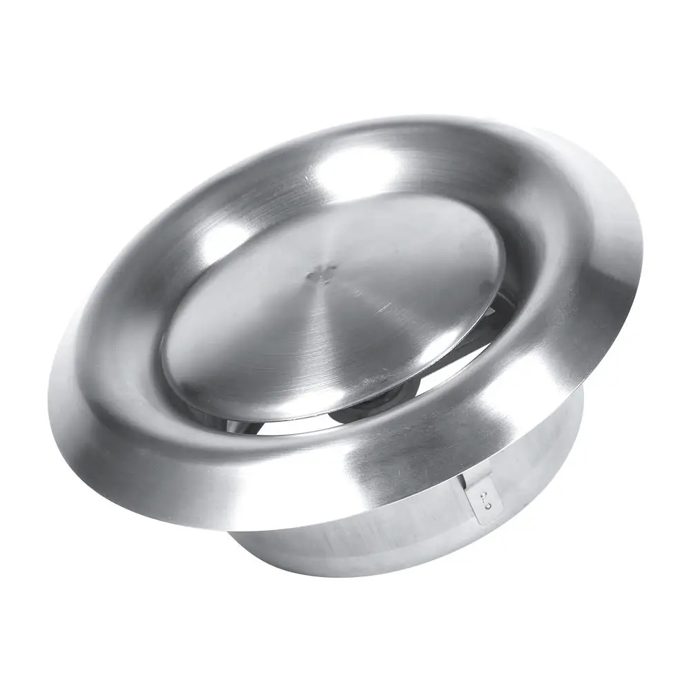 Adjustable Stainless Steel Round Vent Cover for Home Wall/Ceiling - 3 Sizes