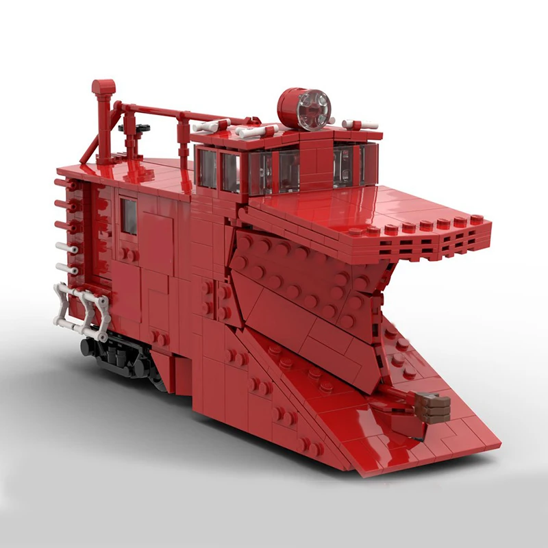 855pcsMOC Canadian Pacific Rail Canadian Type Snowplow Collection Series Birthday Gift Children's Toy