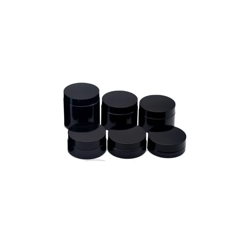 24Pcs Cosmetic Container Cream Empty Bottle Black Lid Packing 50g 80g 100g 120g 150g 200g 250g Portable Packaging Black Jars