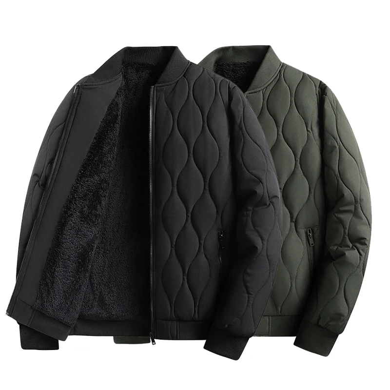 

Winter thick cold proof cotton clothing, windproof and splash proof, black green dual color cold proof cotton clothing