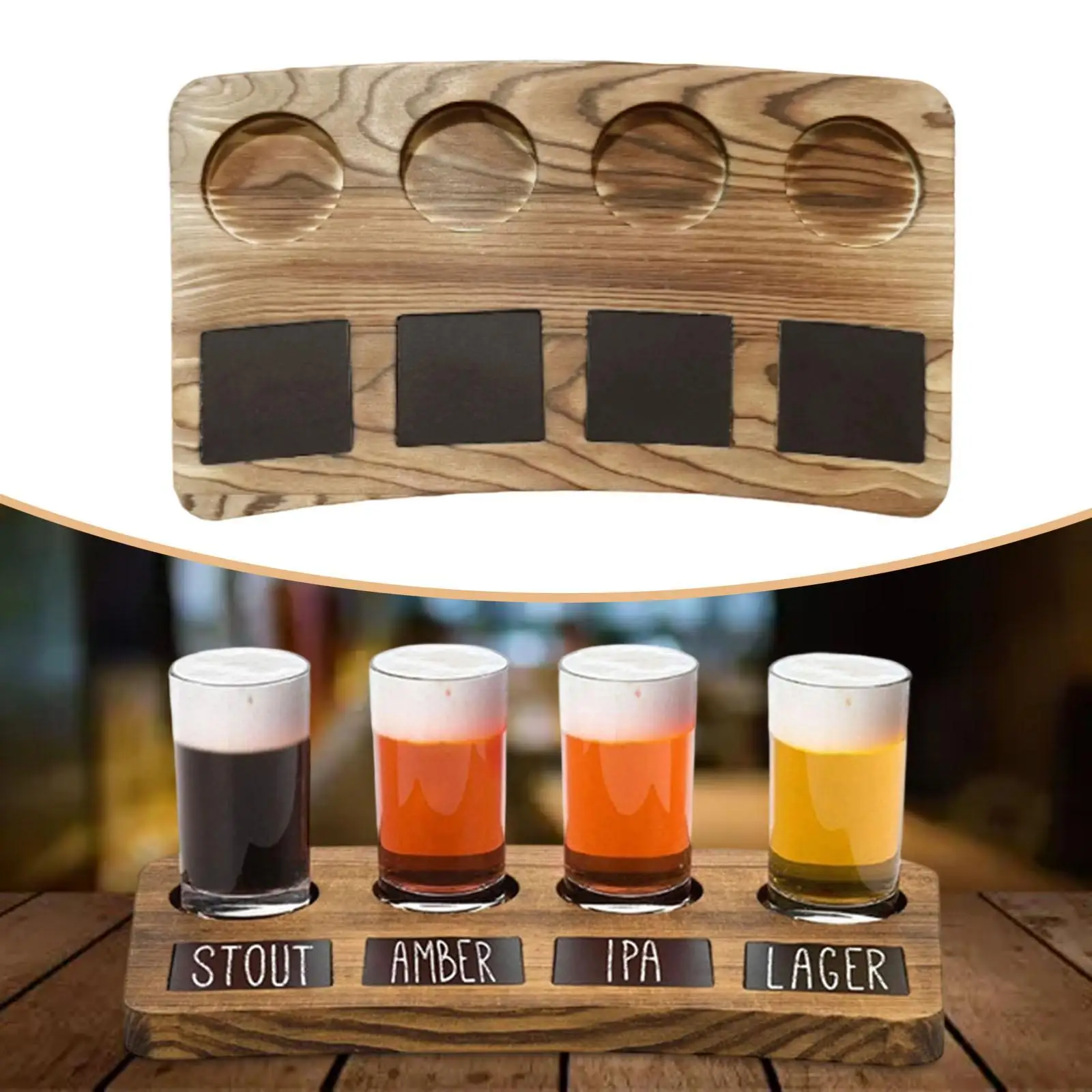 صينية تقديم تذوق البيرة، مجداف طيران محمول قائم بذاته للشرب، هدايا مصنع الجعة المنزلية #3