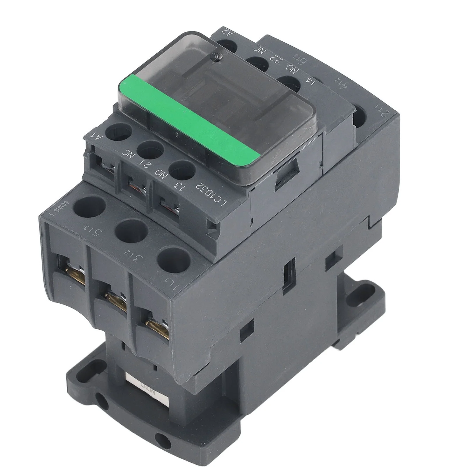 32A 380V AC Contactor PC Shell Copper Coil Silver Alloy Contacts Strong Bearing Electric Contactor 1NO 1NC AC220V
