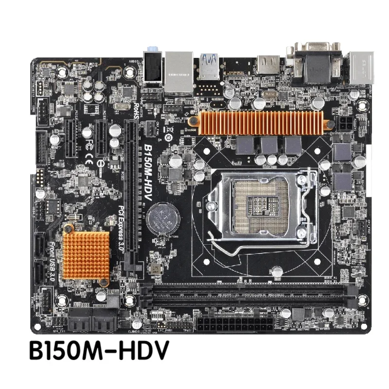 Para placa base ASRock B150M-HDV B150M LGA 1151 DDR4 100% probado OK completamente funciona envío gratis