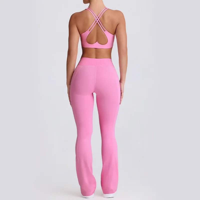 

2PCS Sports Workout Sets Women Yoga Set Tracksuit Gym Push Up Fitness Running Workout Sportwear Sport Bra Leggings Suit