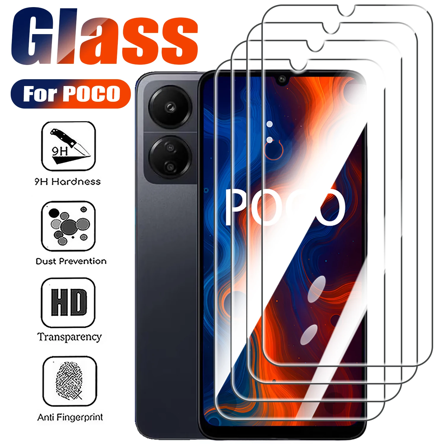 1-4Pcs Tempered Gla… - image