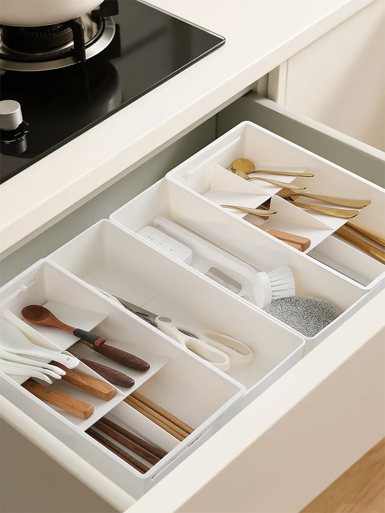 

Expandable Der Storage Box Cosmetic eup Organizer Built-In Separator Kitchen Cabinet Classin Office Desk Organizer