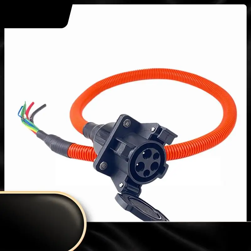 

Адаптер пластиковый адаптер для электромобилей 32A SAE J1772 розетка для зарядки переменного тока с сильфоном розетка для зарядки электромобиля нового энергии-N29R