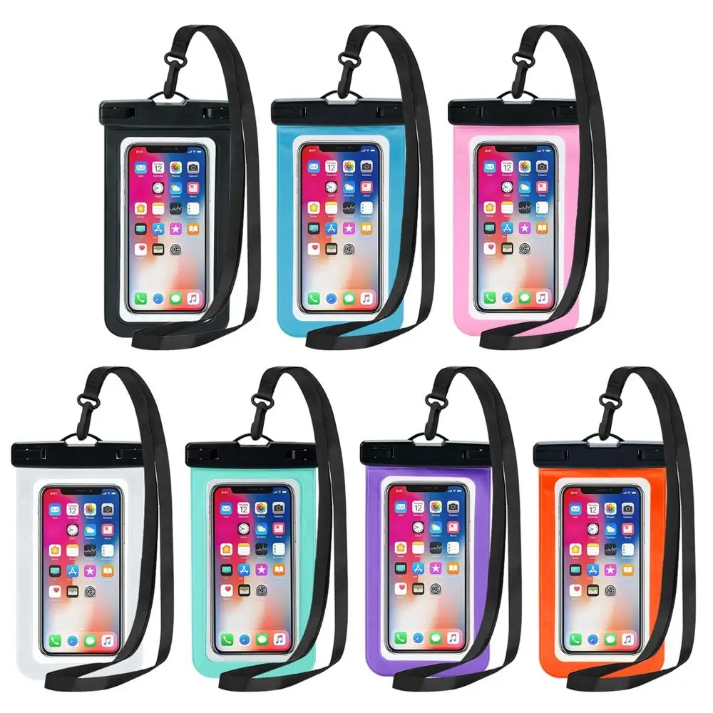 

New PVC Waterproof Bag Transparent Touch Screen Cell Phone Bag Swimming Storage Bag Rafting