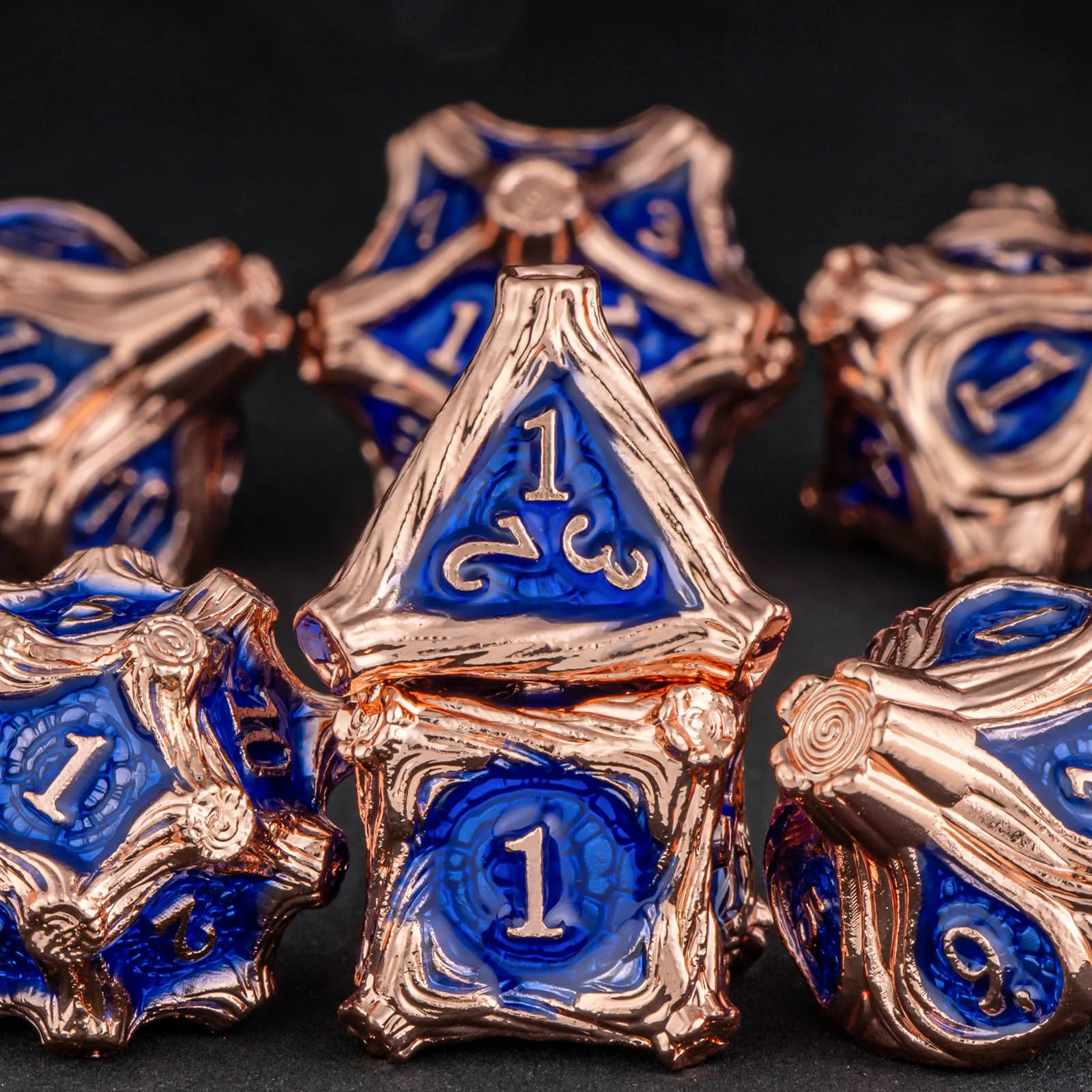 

Heavy Metal DND Dice Set, 7Pcs Zinc Alloy Polyhedral Dice, Antique Copper/Gold RPG Dice for Dungeons and Dragons