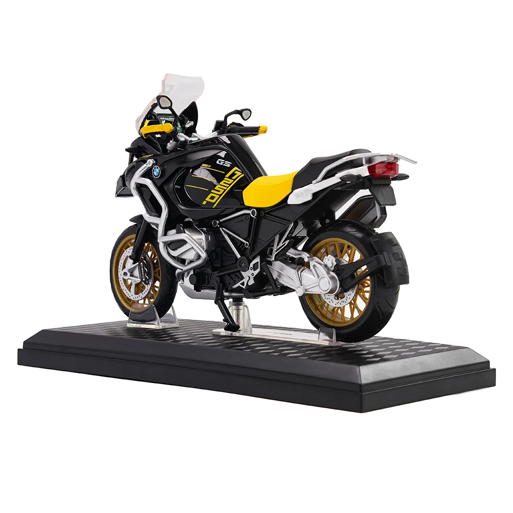 MSZ CCA 1:12 BMW R1250GS S1000R with base alloy die-cast car motorcycle model, toy gift giving, die-cast static motorcycle model