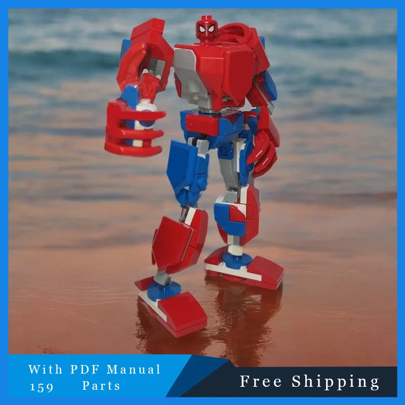 159 Parts MOC Famous Action Film Characters Model Building Block Bricks Educational Assembly DlY Toy Set Christmas Birthday Gift