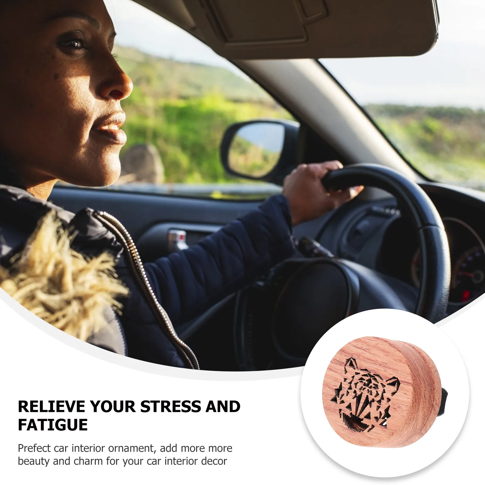 Wooden Car Essential Oil Aroma Diffuser Rosewood Creative Design Air Freshener Stress Relief Car Interior Decoration