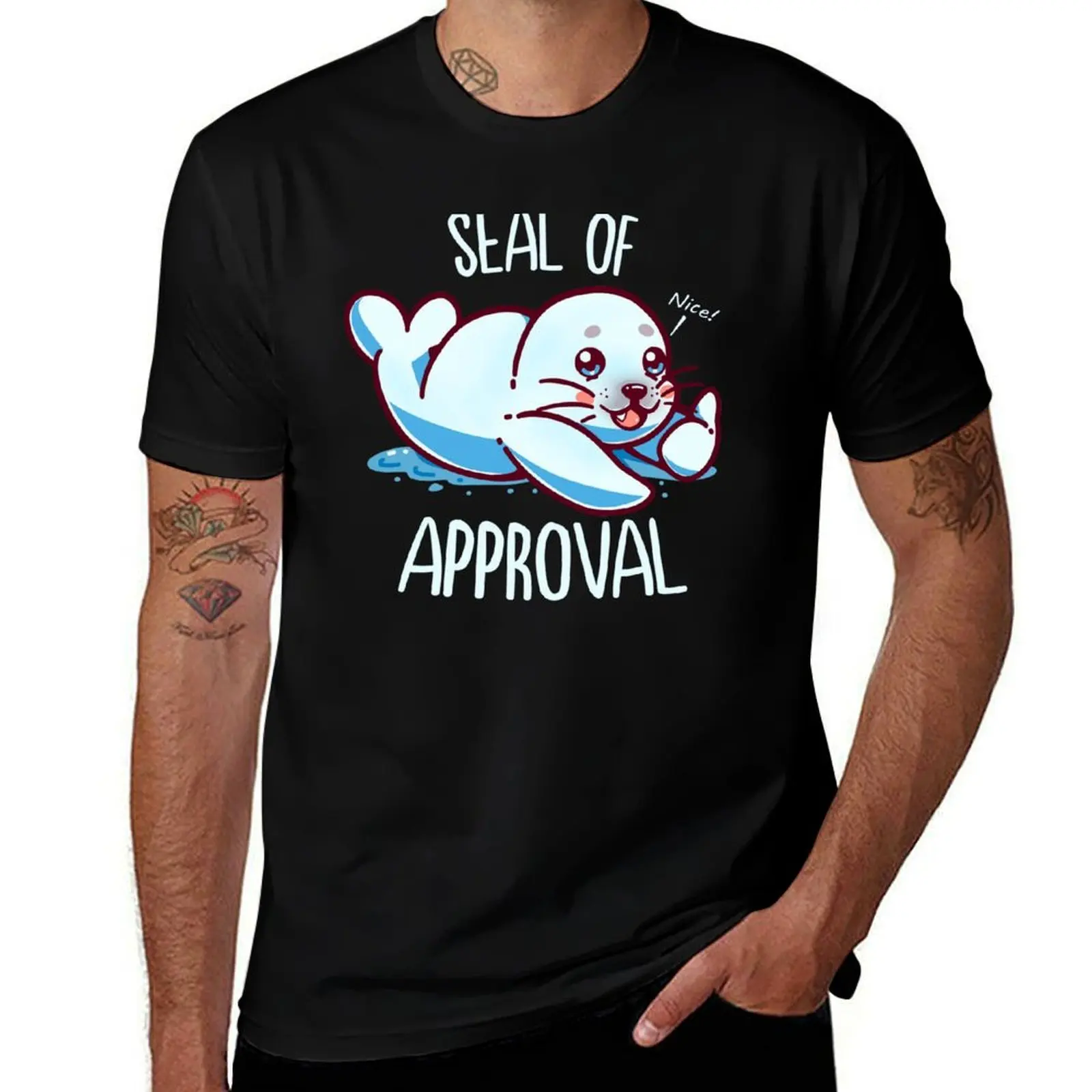 Cute Seal of Approval T-Shirt Running Performance Short Sleeve Tee T-Shirt