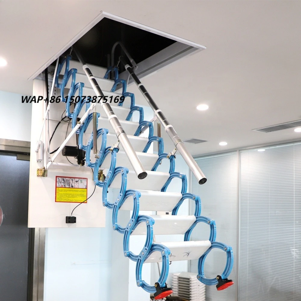 Manual Automatic Integration Remote Control Motorized Electrical Automatic Attic Ladder