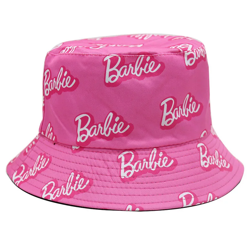 

Kawaii Anime Fashion Barbie Women Sun Hat New Pink Fisherman Hat Cute Cartoon Ladies Casual Fashion Pot Hat Kids Holiday Gifts