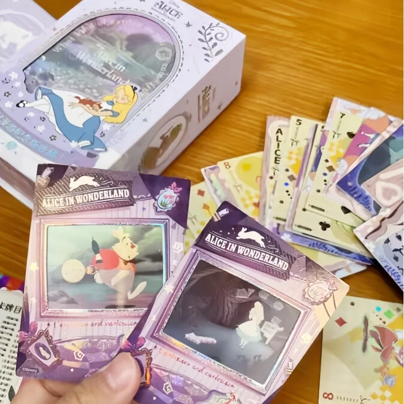 

Новая подлинная карта.Весело ‌ Коллекционные карты серии Disney «Алиса в стране чудес», периферийные устройства аниме, карты с персонажами аниме, подарки