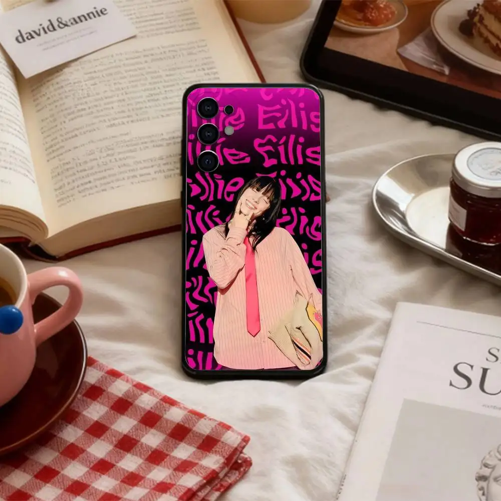 B-Billie B-BLUE E-Eilish singer  Phone Case For Samsung S 25,24,23,22,30,21,10,9,Ultra,Plus,Lite,FE,4,5 G Soft Black Case view 2