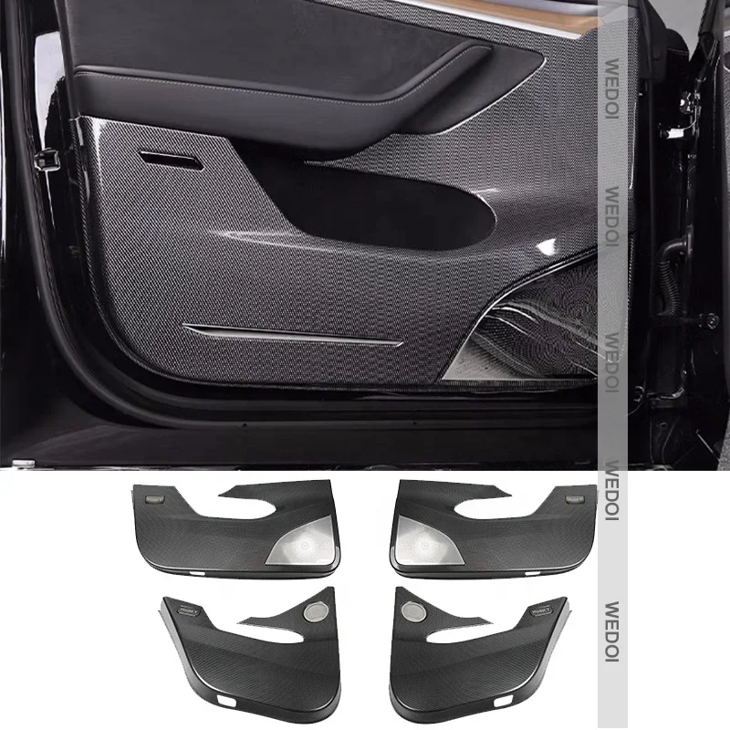 ل تسلا نموذج 3 Y عتبة باب السيارة غير مرئية مكافحة Kict وسادة حماية الجانب حافة ABS المواد 2022 2023 ملصقات حامي