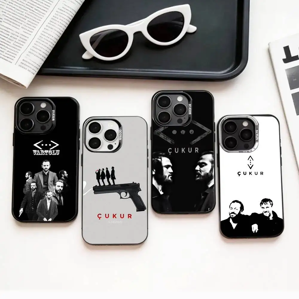 

C-Cukur TV Series The Pit Phone Case For iPhone17,16,15,14,13,12,11 Plus,Pro Max Colored Silver Plated Inside Cover