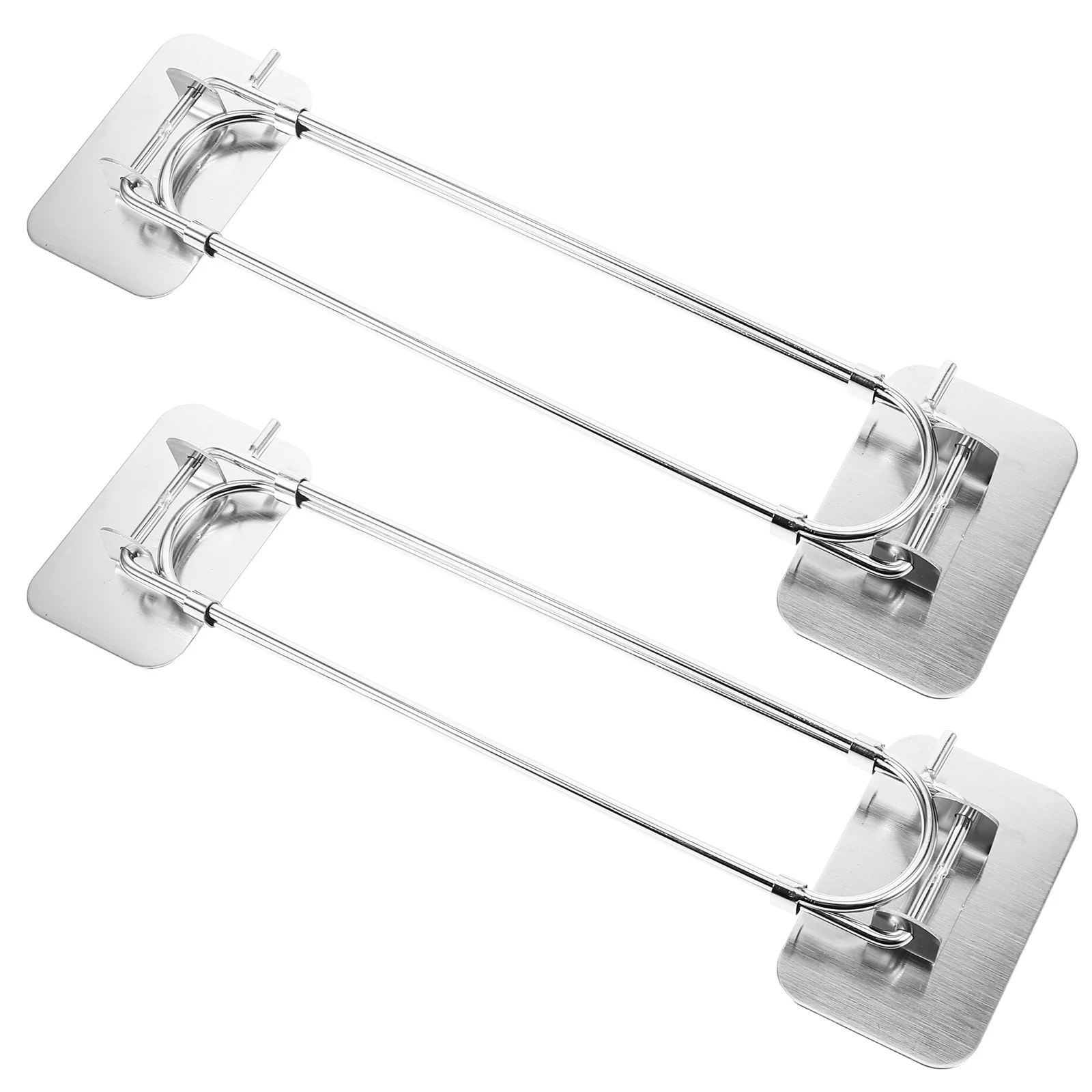 Alipis 2 قطعة قضبان تخزين RV من الفولاذ المقاوم للصدأ قابلة للتعديل لمنظم الحمام في ركن الاستحمام لمقطورات السفر للاستخدام المنزلي