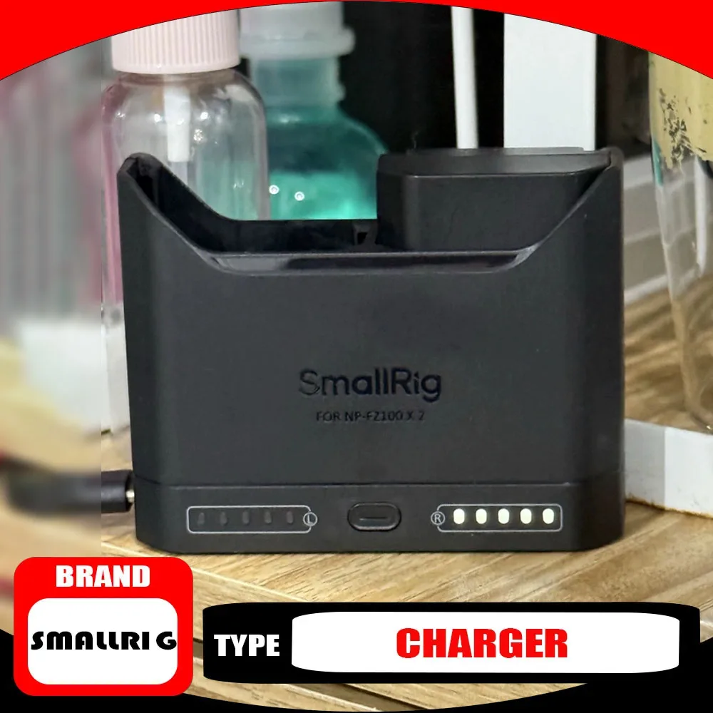 Smallrig 22W Dual Slot Camera Battery Charger Compatible for Sony/Canon/Nikon/Panasonic NP FZ 100 FW50 LP E6NH EN-EL15c Mini