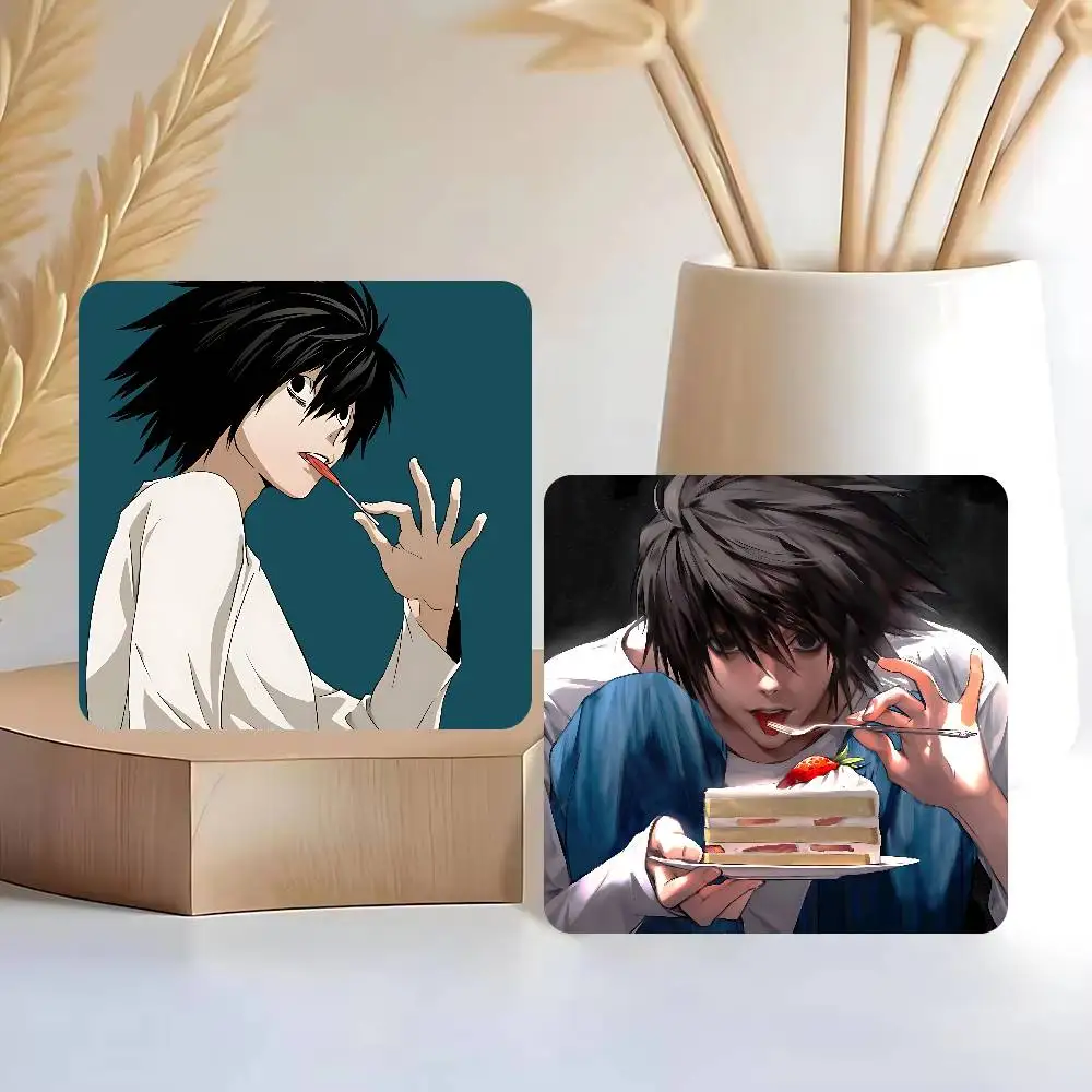 FOR Lawliet Death Note Square Fridge Magnet Print Refrigerator Magnet Soft PVC Magnetic Sticker Kitchen Home Decor Souvenir