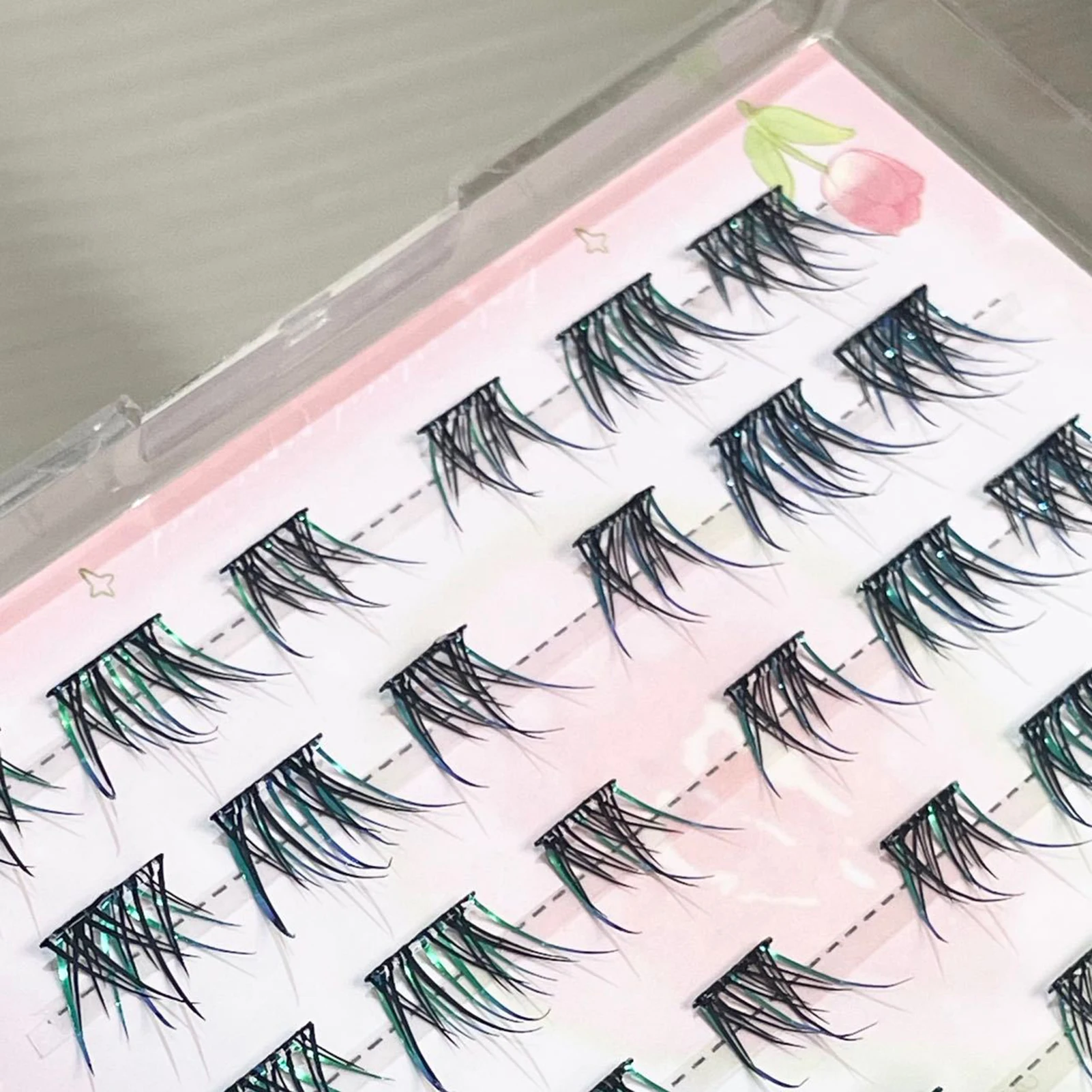 التدرج اللون الثعلب-مانغا نمط لاش ملحقات ثلاثية الأبعاد منحني الرموش الصناعية الطبيعية تبحث عن المرحلة التصوير اليومي تأثيري #4