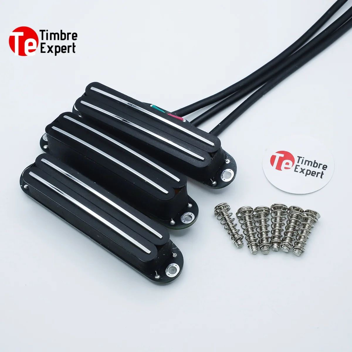 

Double Hot Rail Pickups Single Coil Size Guitar Pickups (12-13K), Black