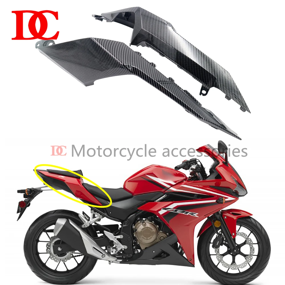 Suitable for Honda CBR500R 2016 2017 2018 Rear Part Left and Right Fairing Passenger Position Rear Side Panel Carbon Fiber Paint