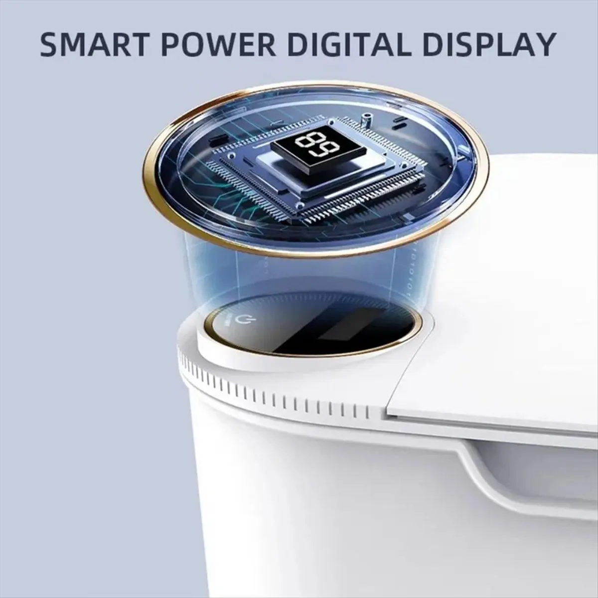 Intelligent Sensor Trash Can with Display Charging Automatic Waste Bin for Bathroom Kitchen Toilet Wastebasket