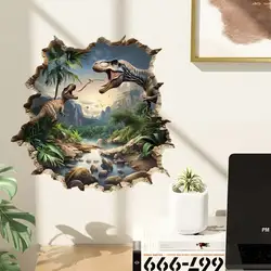 Dinosaur Wall Sticker Boy Room Decor Bathroom Toilet Living Room Decor Cabinet Refrigerator Home Decor Decals S451