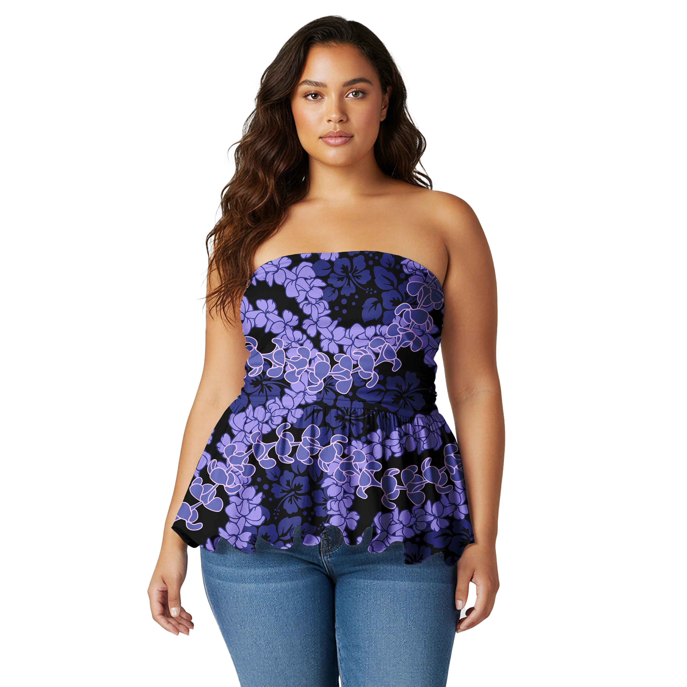 

Women's Blouses & Shirts for Women Custom Hawaiian Puakenikeni Lei Print Polynesian Sexy Party Club Tee Tops