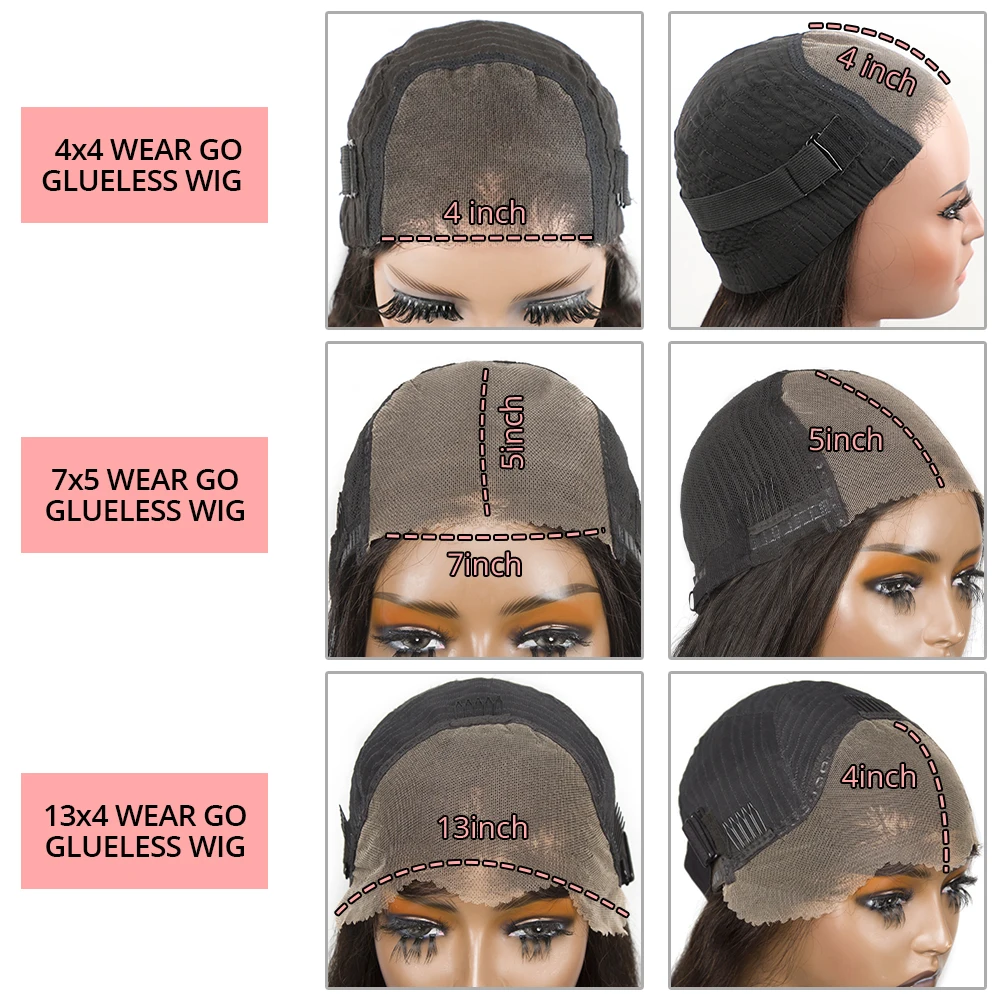 باروكات بوب مجعدة مقطوعة مسبقًا 13x4 7x5 شعر بشري بدون صمغ من الدانتيل جاهز للارتداء موجة عميقة برازيلية 4x4 دانتيل إغلاق شعر مستعار قصير منزوع مسبقًا #6