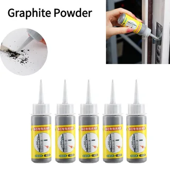 60ml ผงกราไฟท์น้ํามันหล่อลื่นธรรมชาติล็อค Core Keyhole น้ํามันหล่อลื่นดินสอผงสําหรับปุ่มหน้าต่างประตูบานพับล็อค
