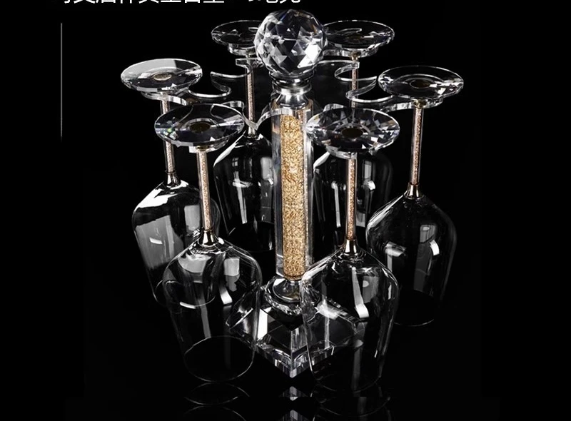 

Household rotating tumbler crystal glass decanter high-end wine set